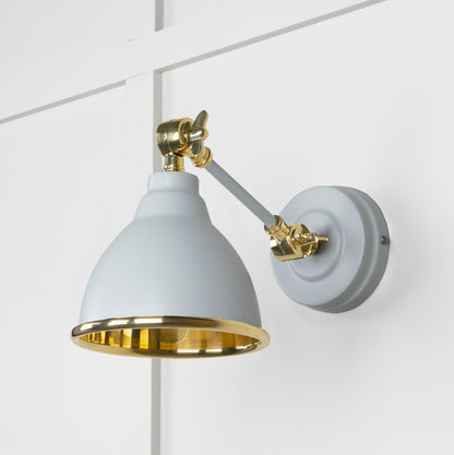 Smooth Brass Brindley Wall Light by From The Anvil