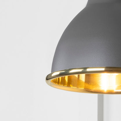 Smooth Brass Brindley Wall Light by From The Anvil