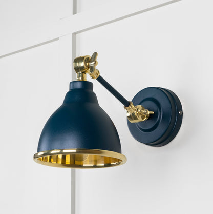 Smooth Brass Brindley Wall Light by From The Anvil