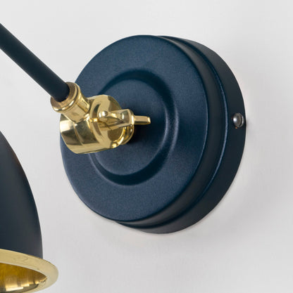Smooth Brass Brindley Wall Light by From The Anvil
