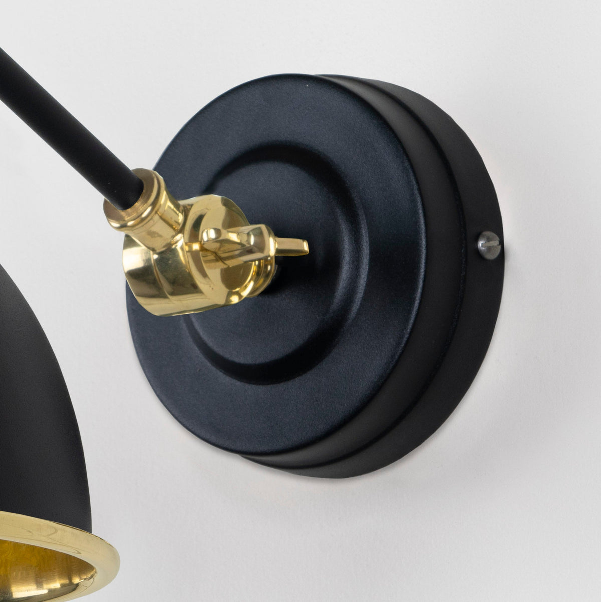 Smooth Brass Brindley Wall Light by From The Anvil