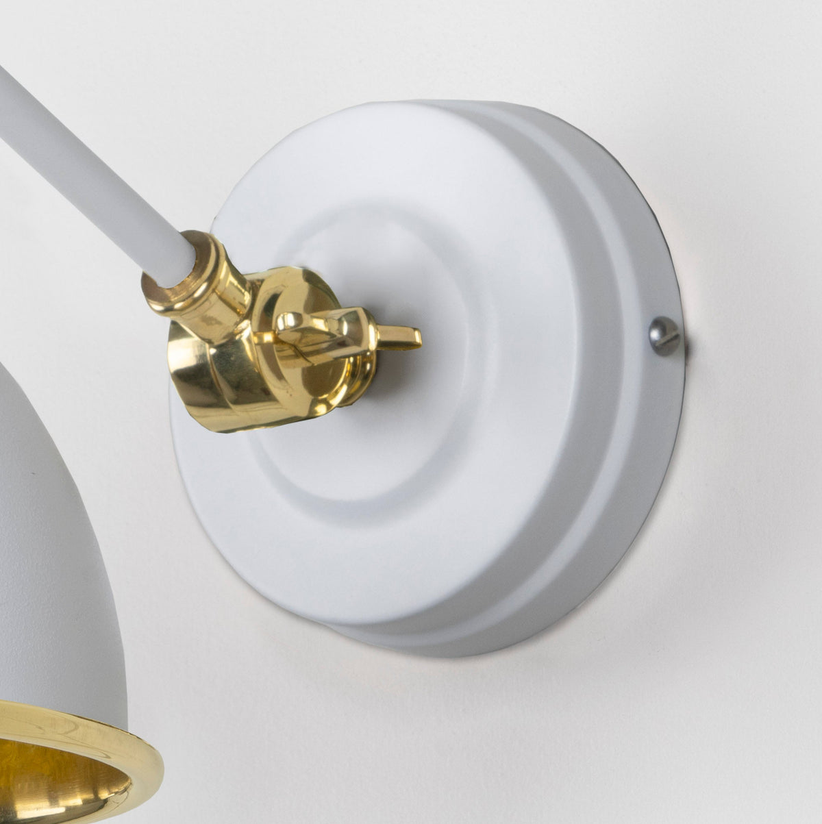 Smooth Brass Brindley Wall Light by From The Anvil