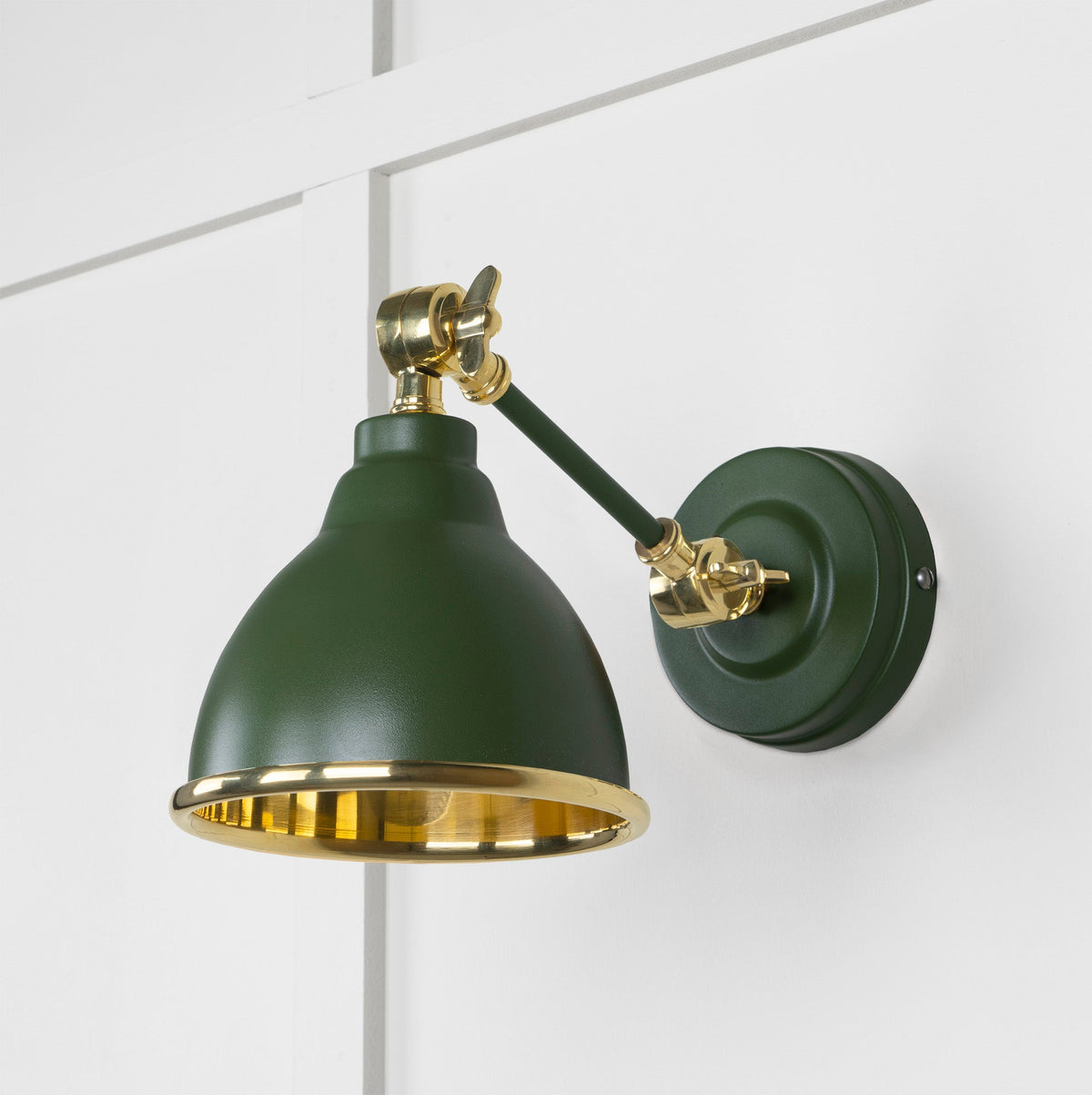 Smooth Brass Brindley Wall Light by From The Anvil