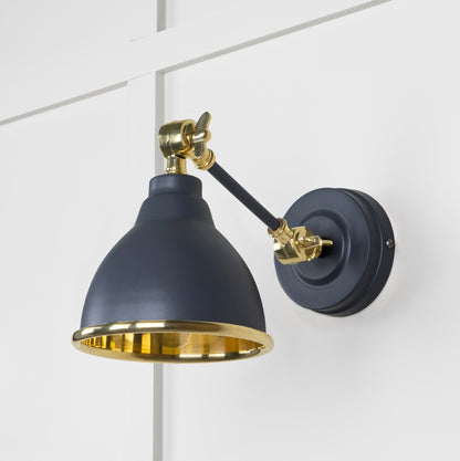 Smooth Brass Brindley Wall Light by From The Anvil