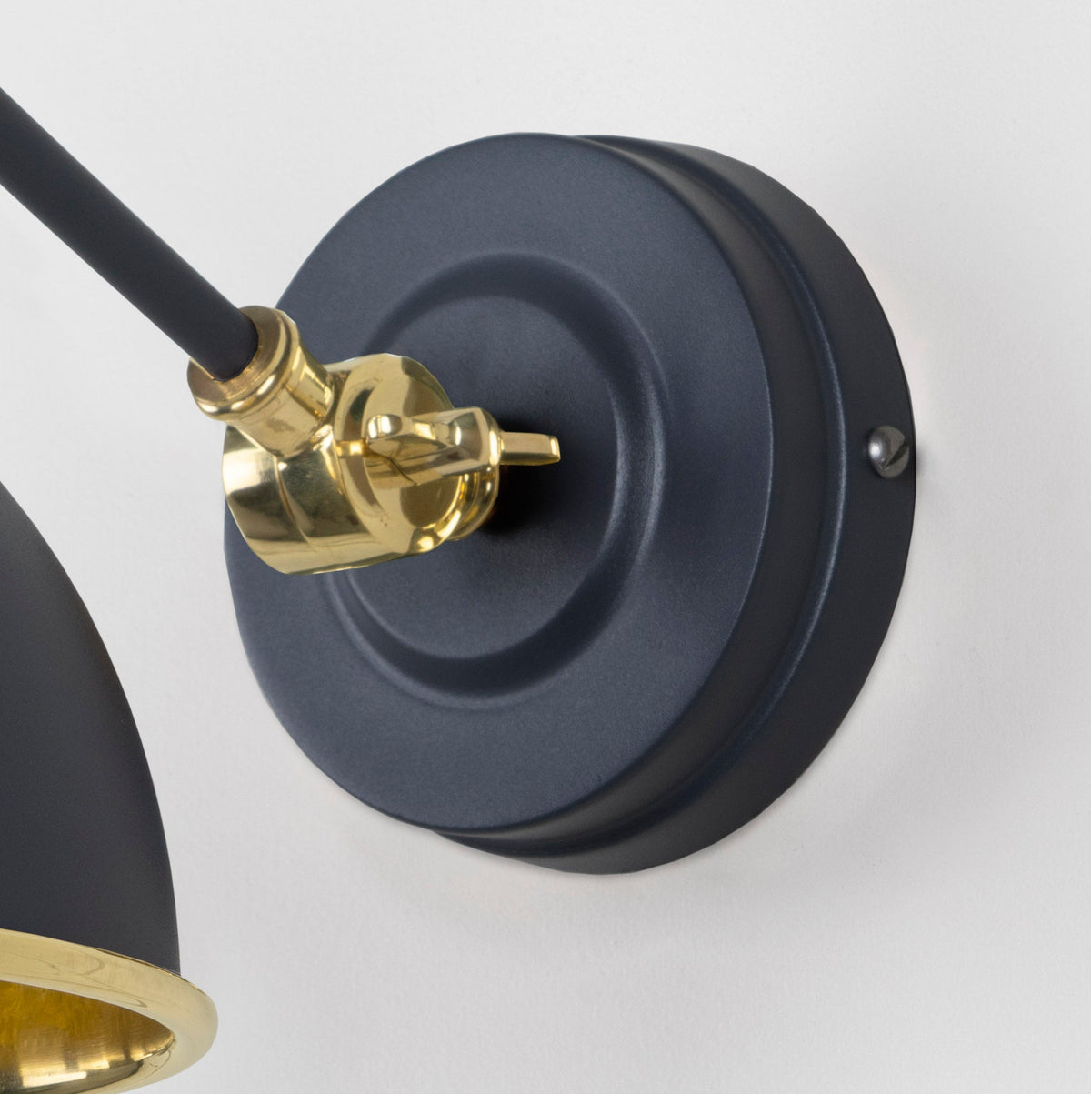 Smooth Brass Brindley Wall Light by From The Anvil