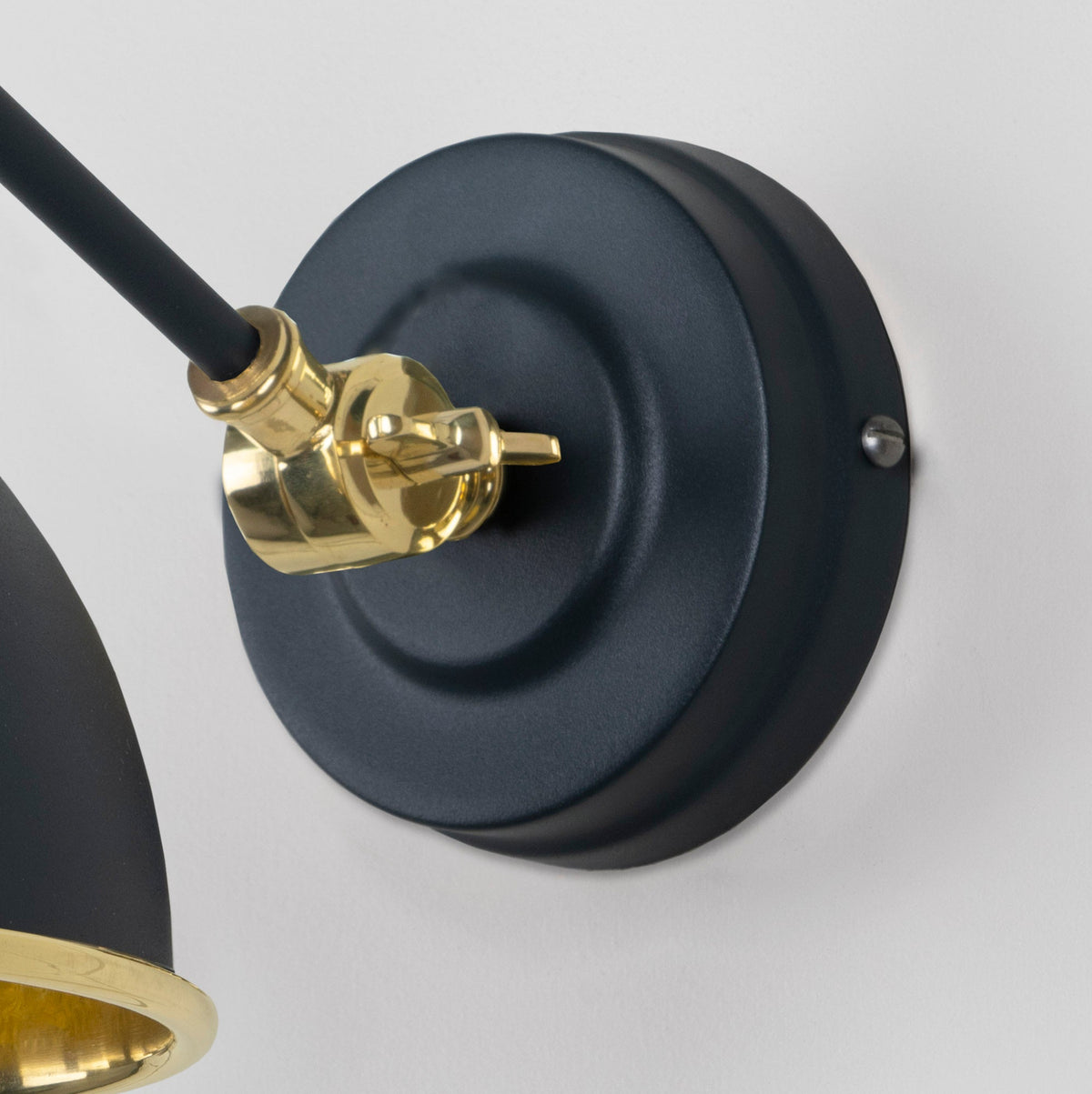 Smooth Brass Brindley Wall Light by From The Anvil