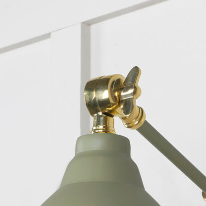 Smooth Brass Brindley Wall Light by From The Anvil