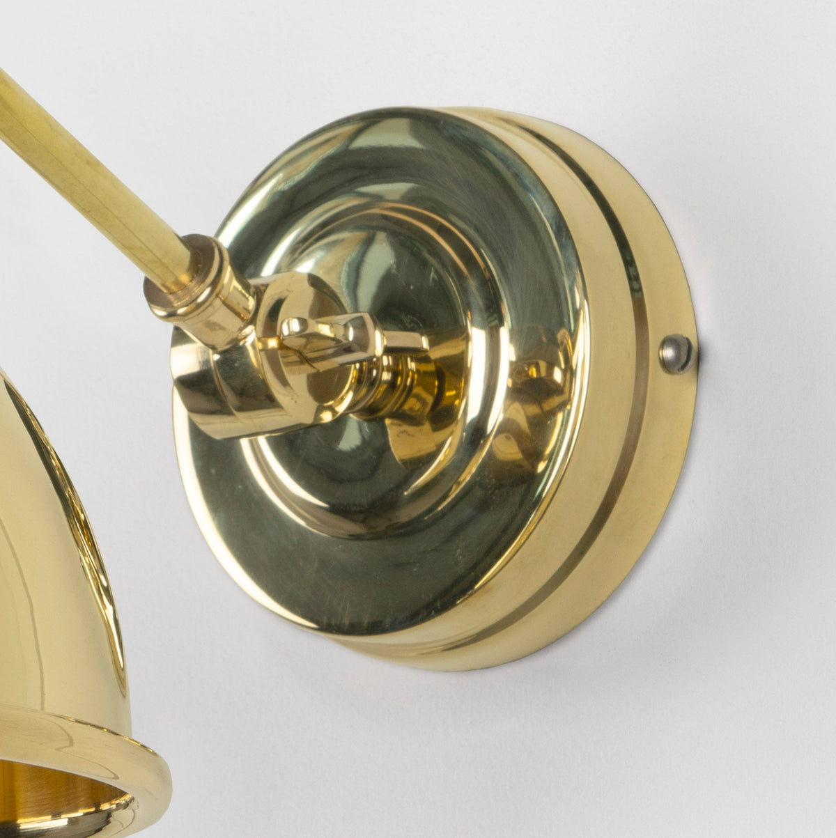 Smooth Brass Brindley Wall Light by From The Anvil