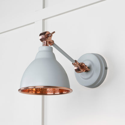 Hammered Copper Brindley Wall Light by From The Anvil
