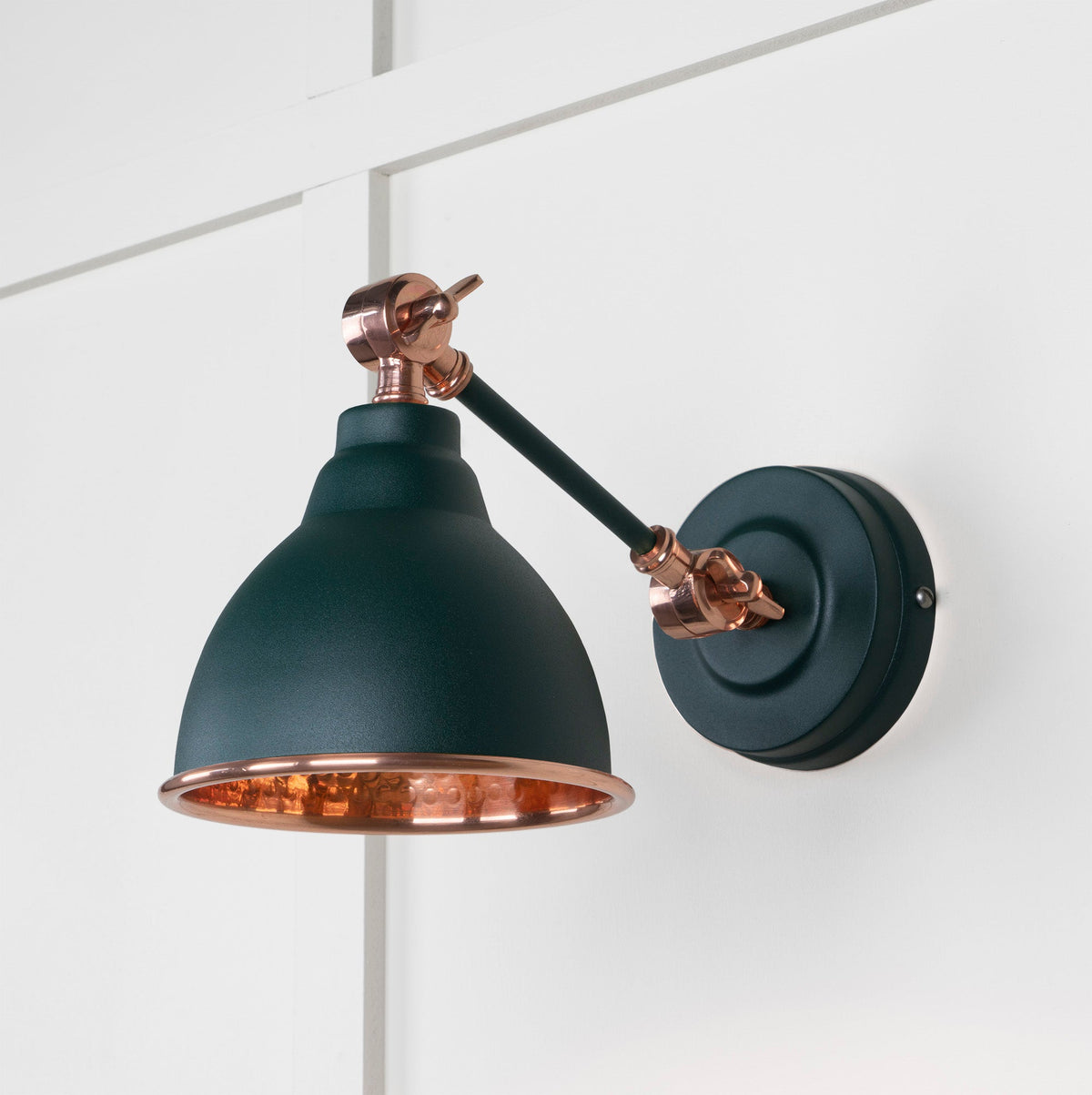 Hammered Copper Brindley Wall Light by From The Anvil