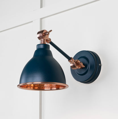 Hammered Copper Brindley Wall Light by From The Anvil