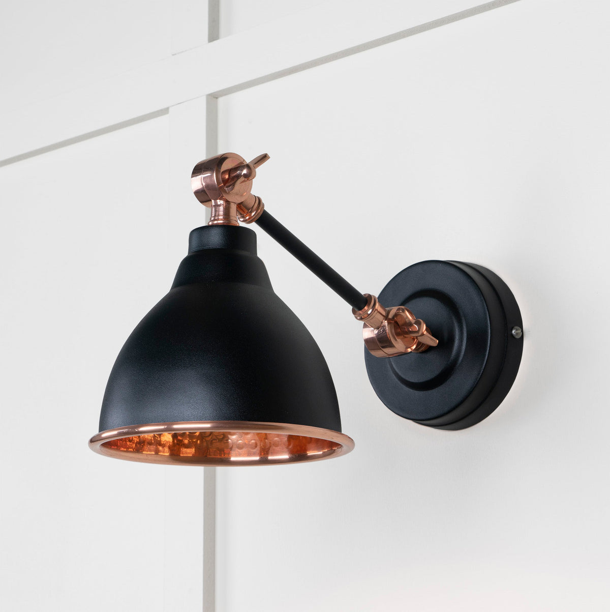 Hammered Copper Brindley Wall Light by From The Anvil