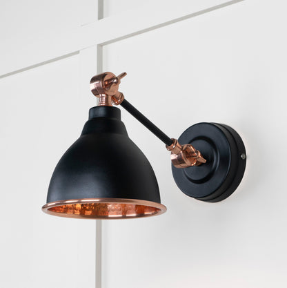 Hammered Copper Brindley Wall Light by From The Anvil