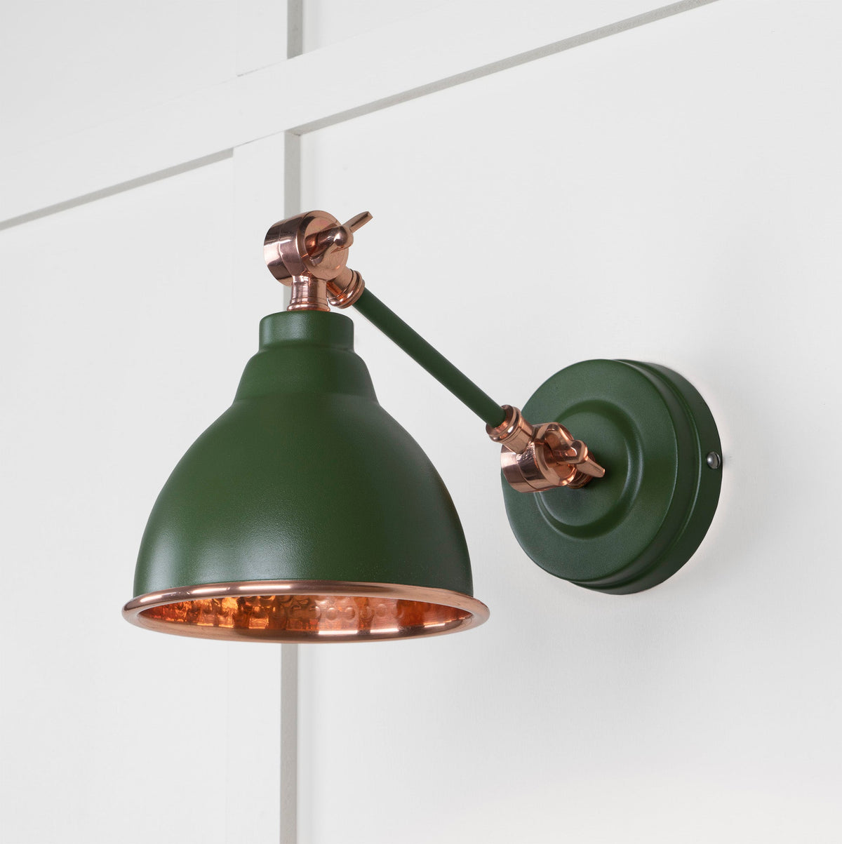 Hammered Copper Brindley Wall Light by From The Anvil