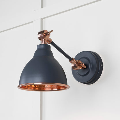 Hammered Copper Brindley Wall Light by From The Anvil