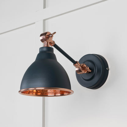 Hammered Copper Brindley Wall Light by From The Anvil