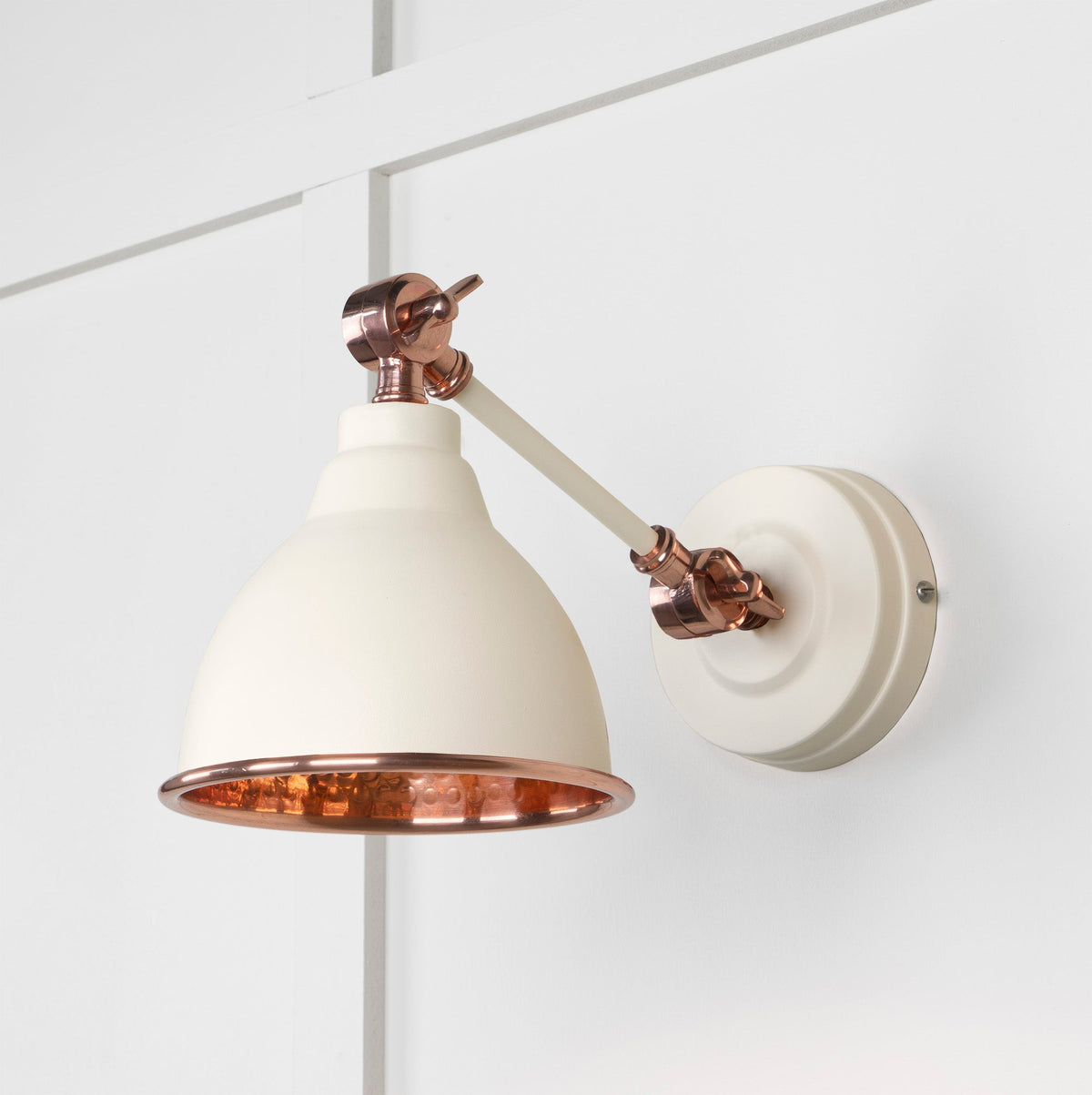 Hammered Copper Brindley Wall Light by From The Anvil
