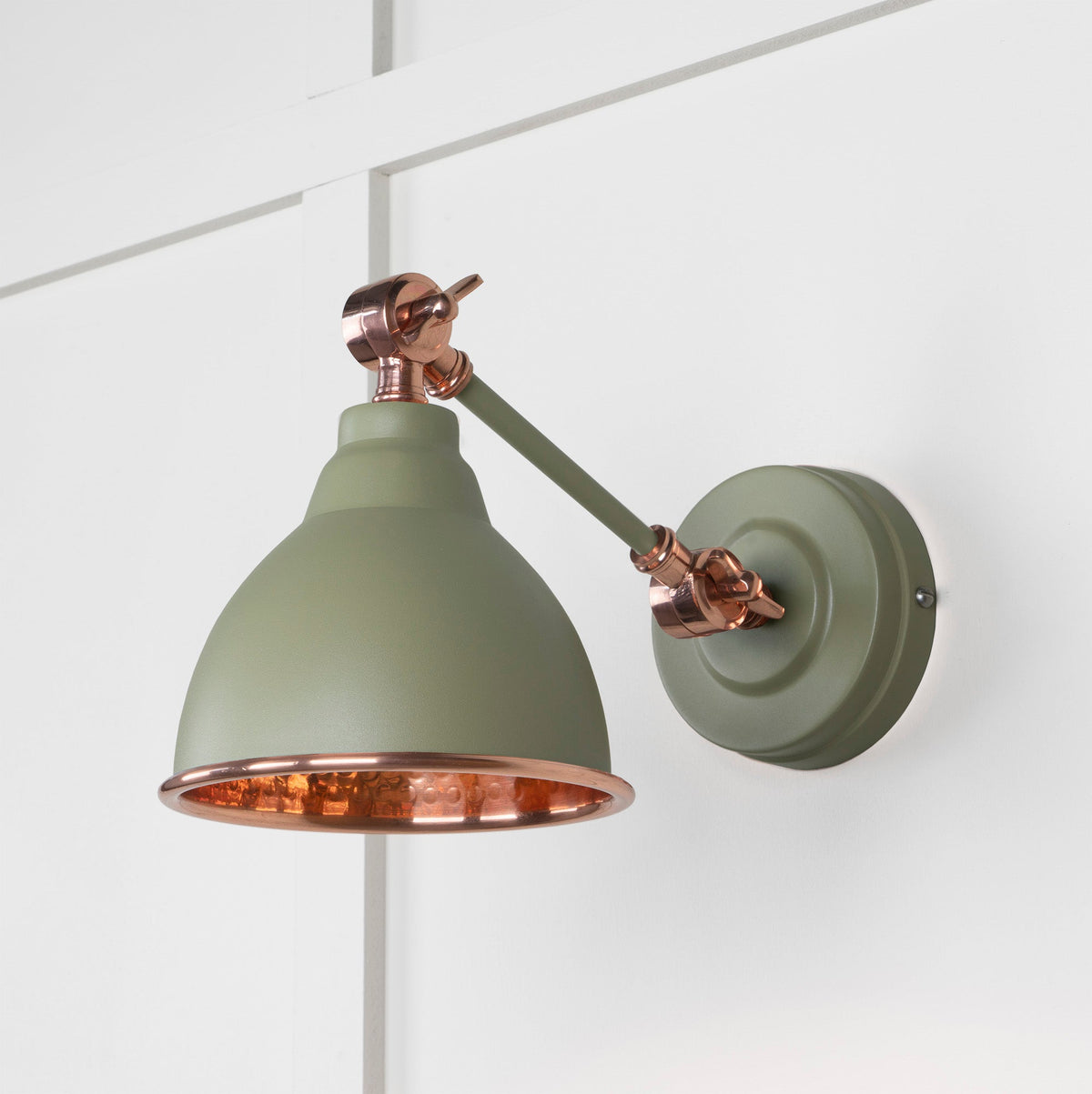 Hammered Copper Brindley Wall Light by From The Anvil