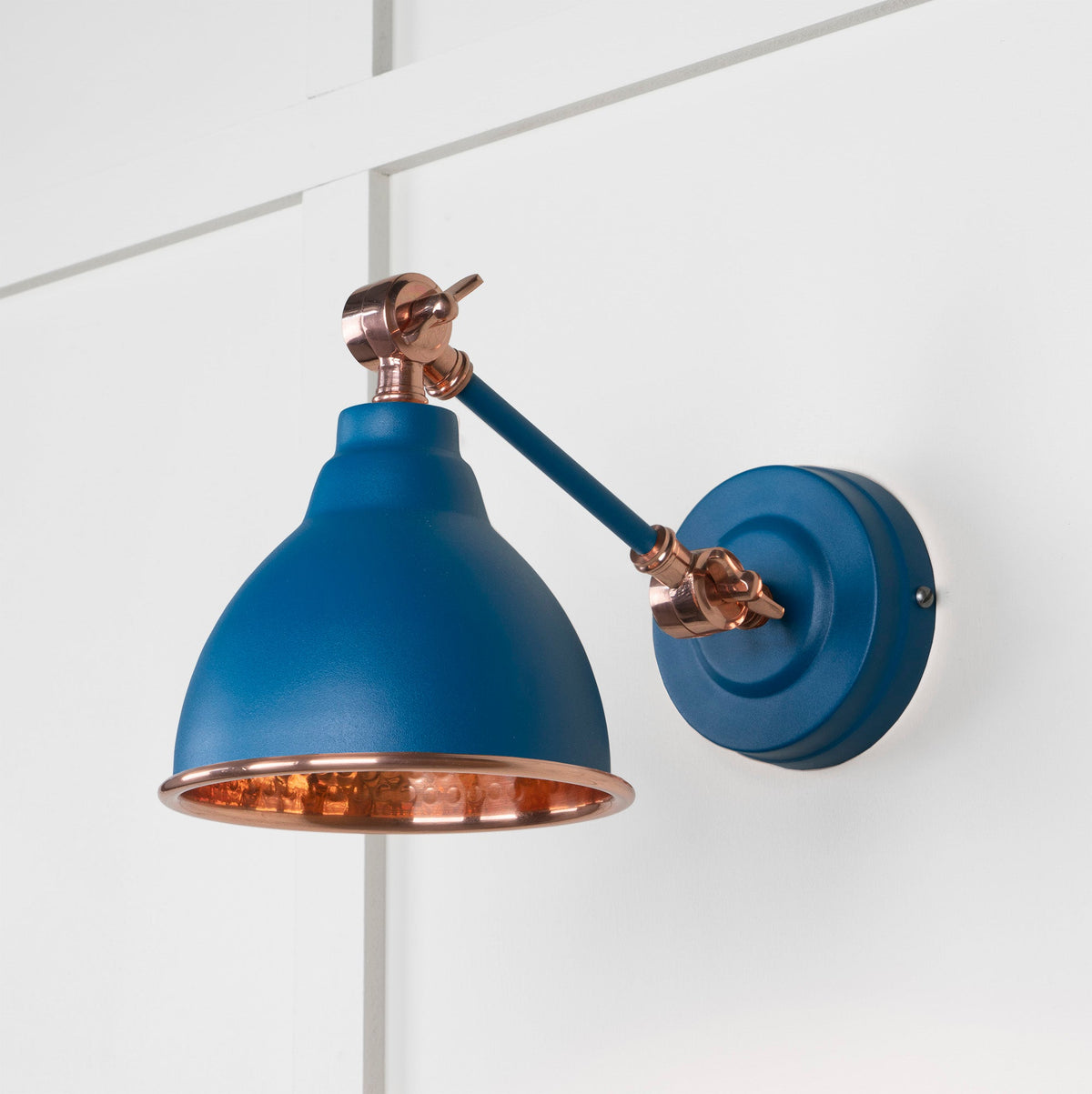 Hammered Copper Brindley Wall Light by From The Anvil