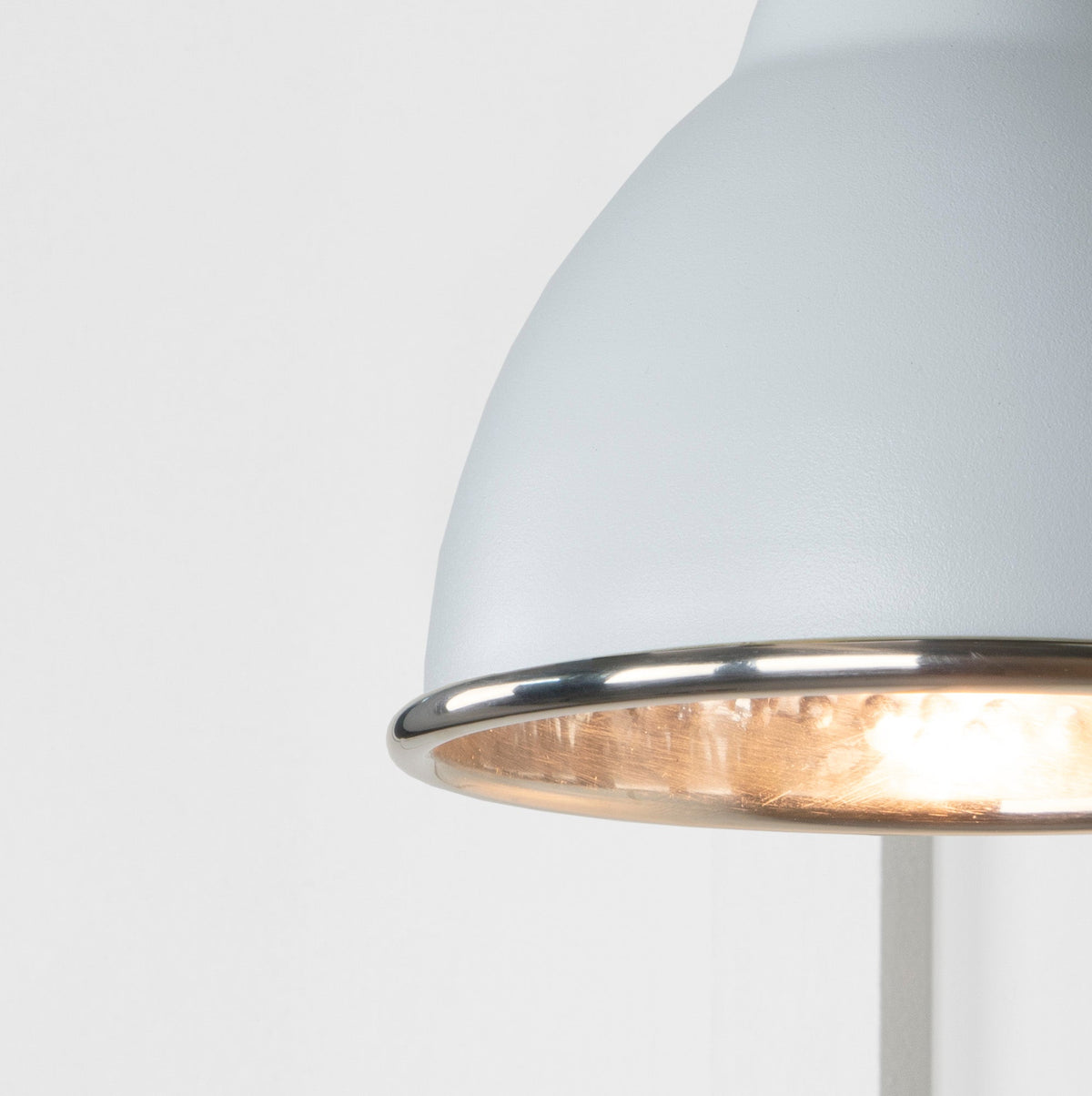Hammered Nickel Brindley Wall Light by From The Anvil