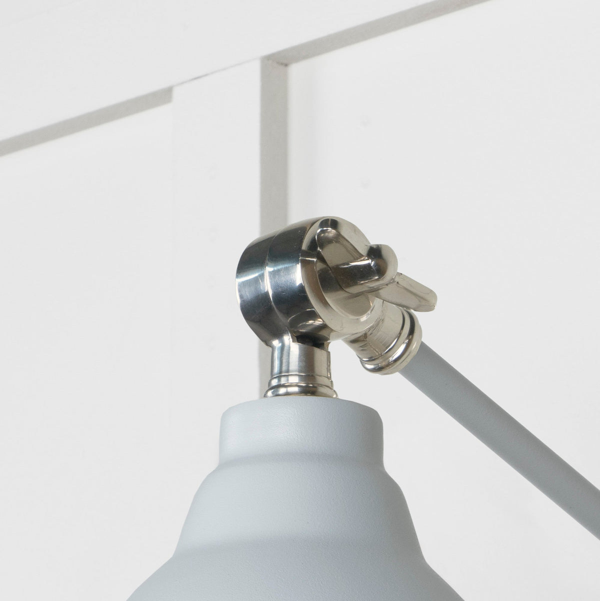 Hammered Nickel Brindley Wall Light by From The Anvil