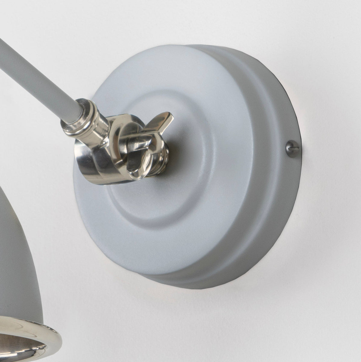 Hammered Nickel Brindley Wall Light by From The Anvil