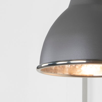 Hammered Nickel Brindley Wall Light by From The Anvil