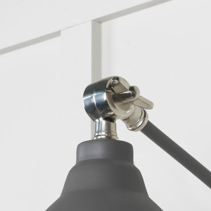 Hammered Nickel Brindley Wall Light by From The Anvil