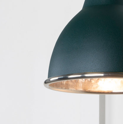 Hammered Nickel Brindley Wall Light by From The Anvil