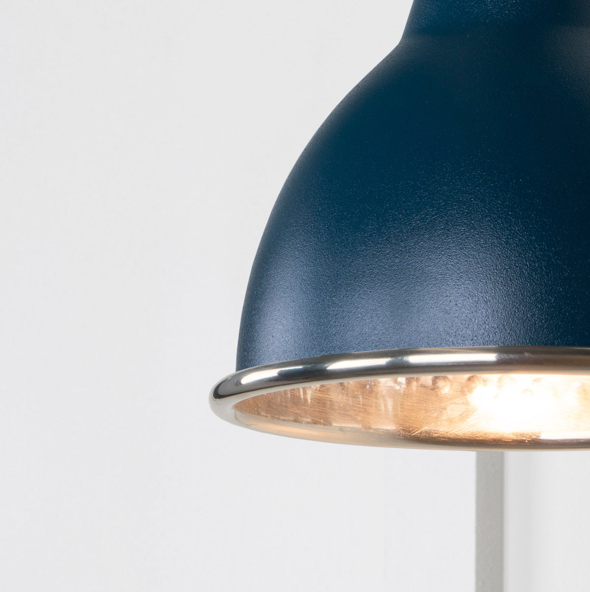 Hammered Nickel Brindley Wall Light by From The Anvil