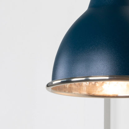 Hammered Nickel Brindley Wall Light by From The Anvil