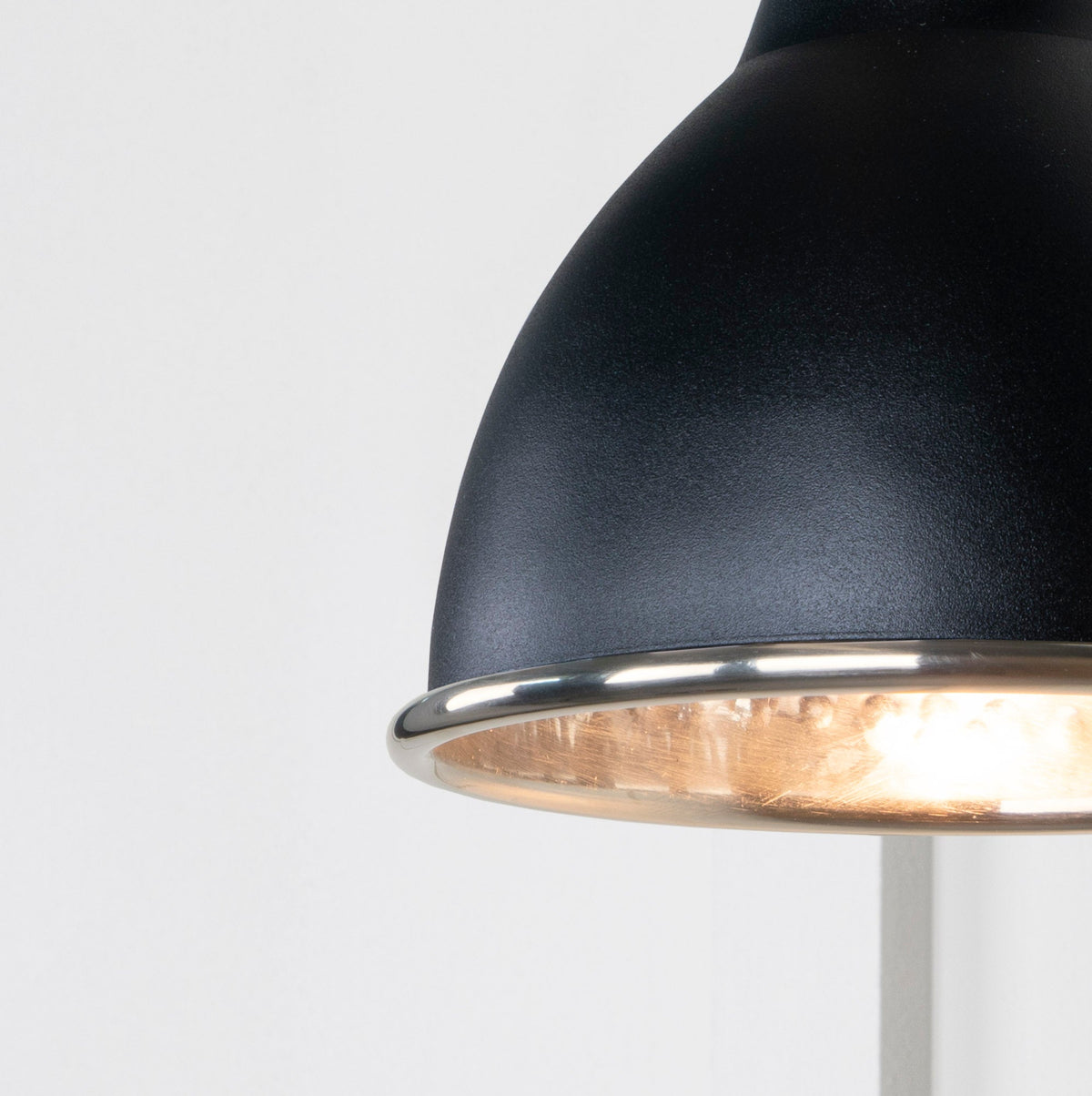 Hammered Nickel Brindley Wall Light by From The Anvil