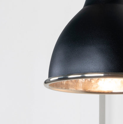 Hammered Nickel Brindley Wall Light by From The Anvil