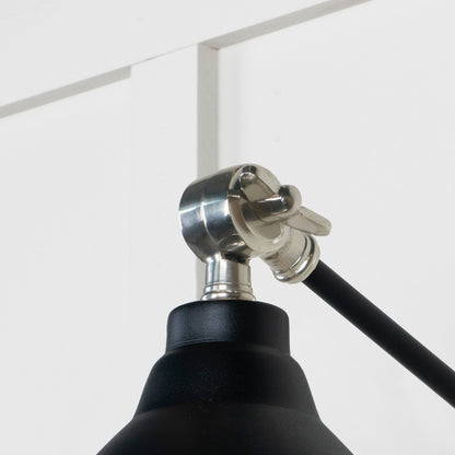 Hammered Nickel Brindley Wall Light by From The Anvil