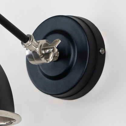 Hammered Nickel Brindley Wall Light by From The Anvil