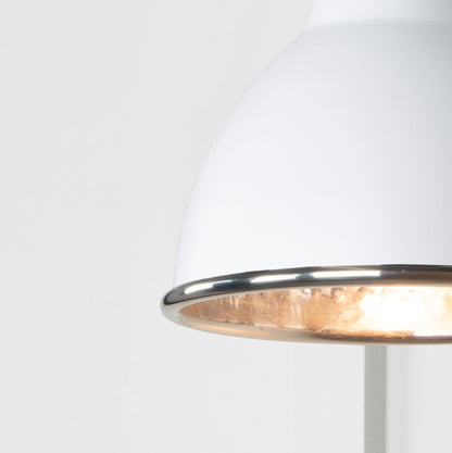 Hammered Nickel Brindley Wall Light by From The Anvil