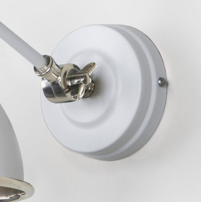 Hammered Nickel Brindley Wall Light by From The Anvil