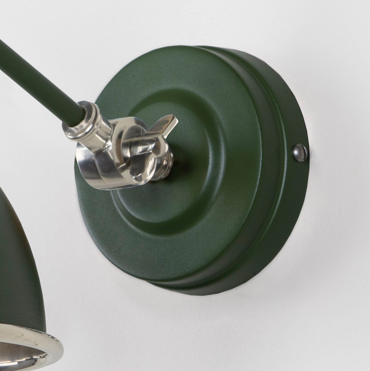 Hammered Nickel Brindley Wall Light by From The Anvil