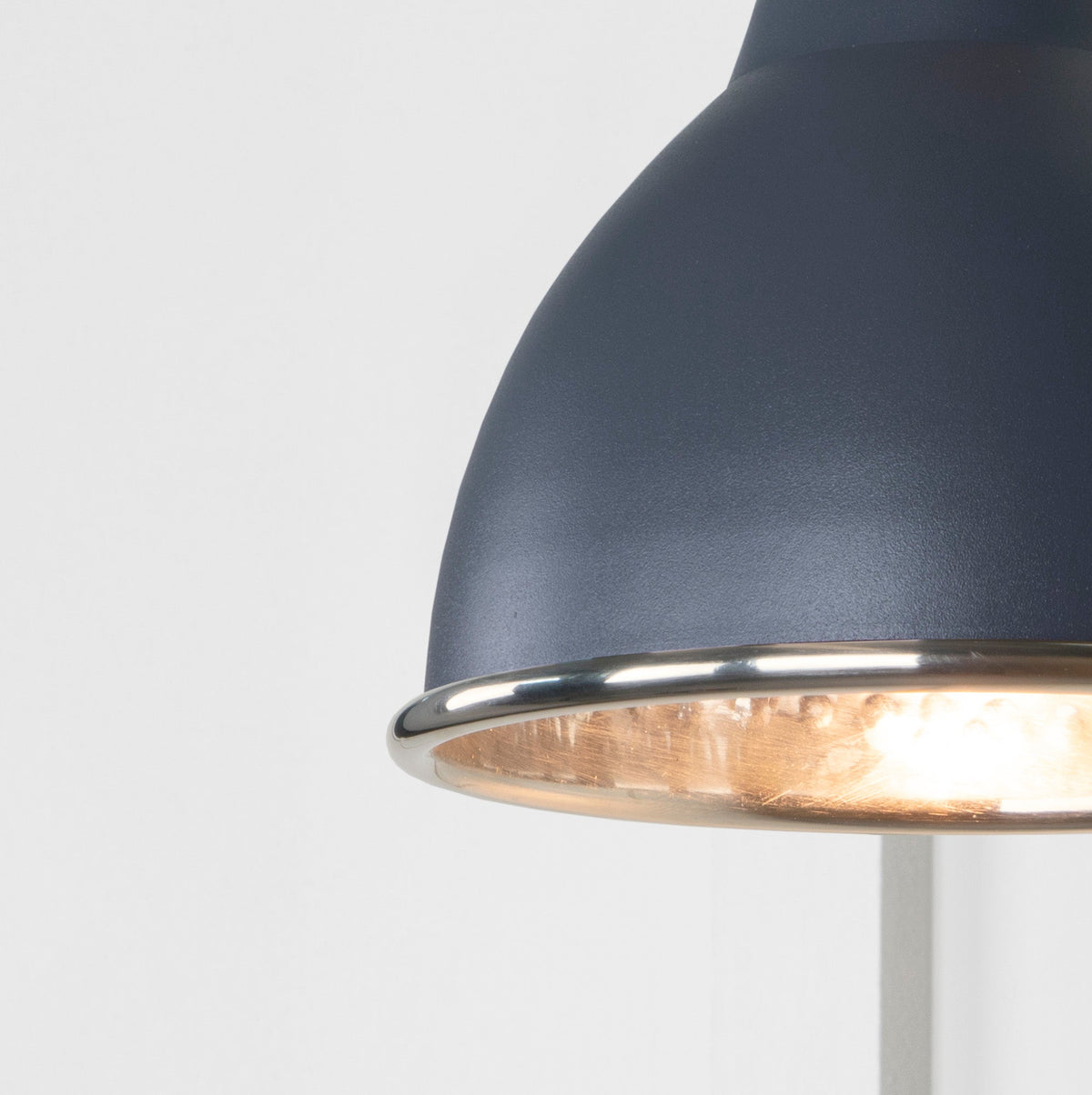 Hammered Nickel Brindley Wall Light by From The Anvil