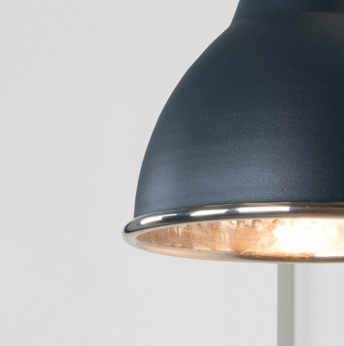 Hammered Nickel Brindley Wall Light by From The Anvil