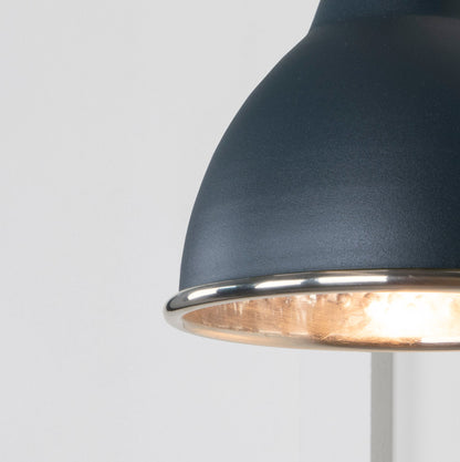 Hammered Nickel Brindley Wall Light by From The Anvil