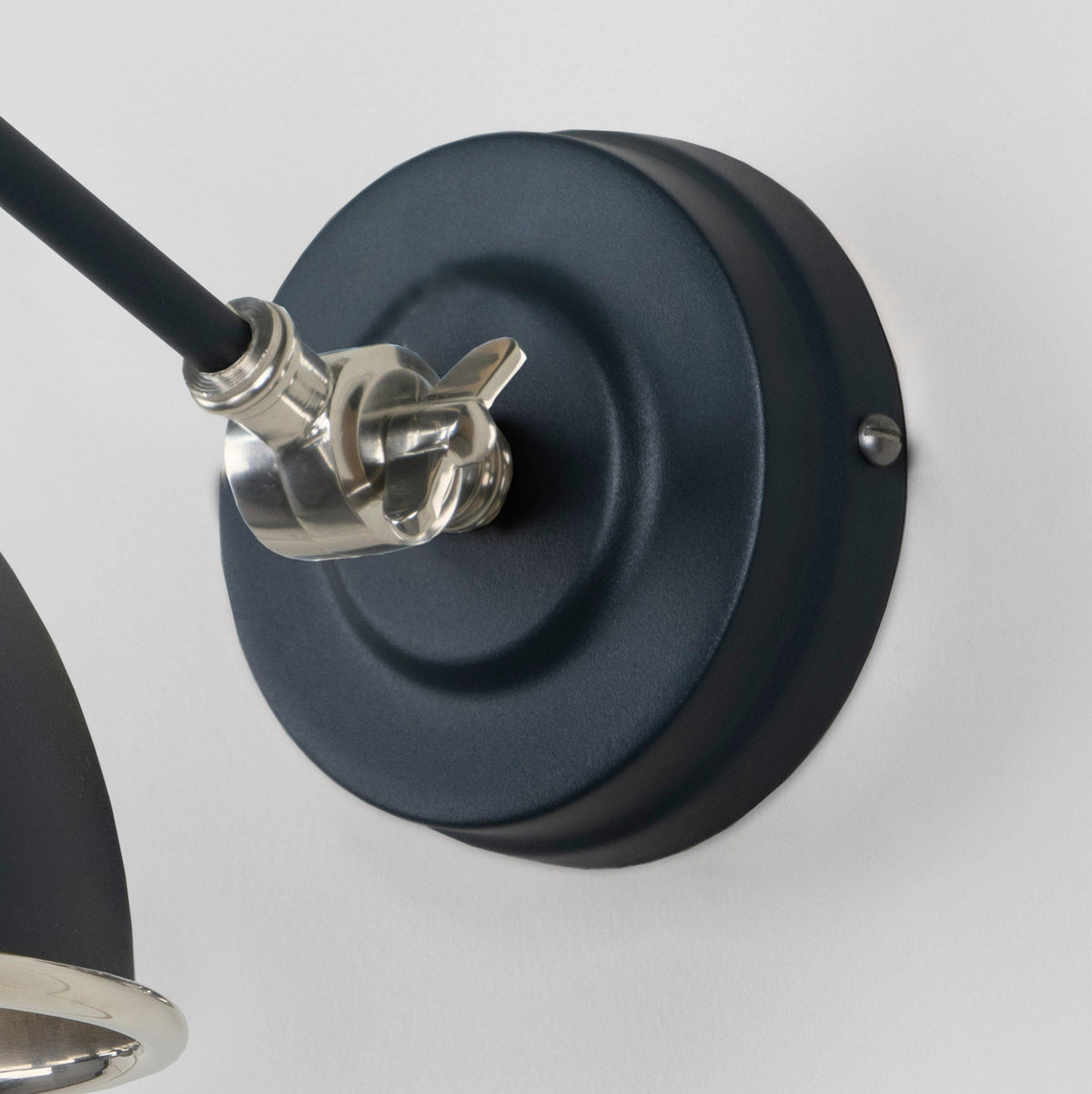 Hammered Nickel Brindley Wall Light by From The Anvil