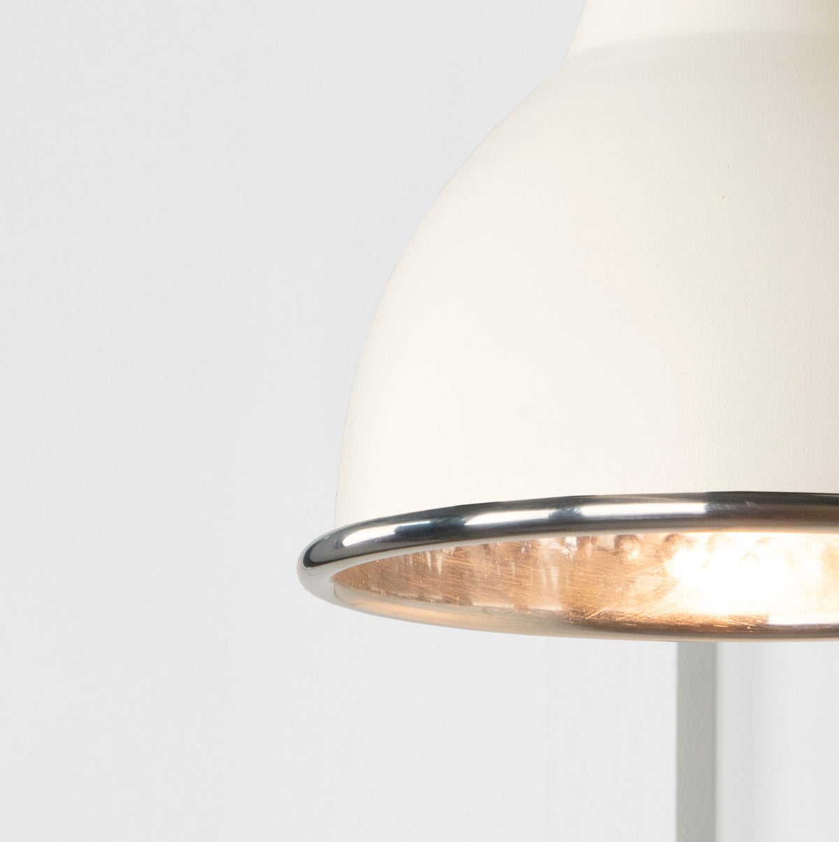 Hammered Nickel Brindley Wall Light by From The Anvil