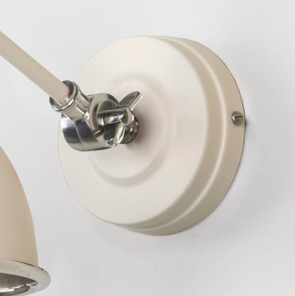 Hammered Nickel Brindley Wall Light by From The Anvil