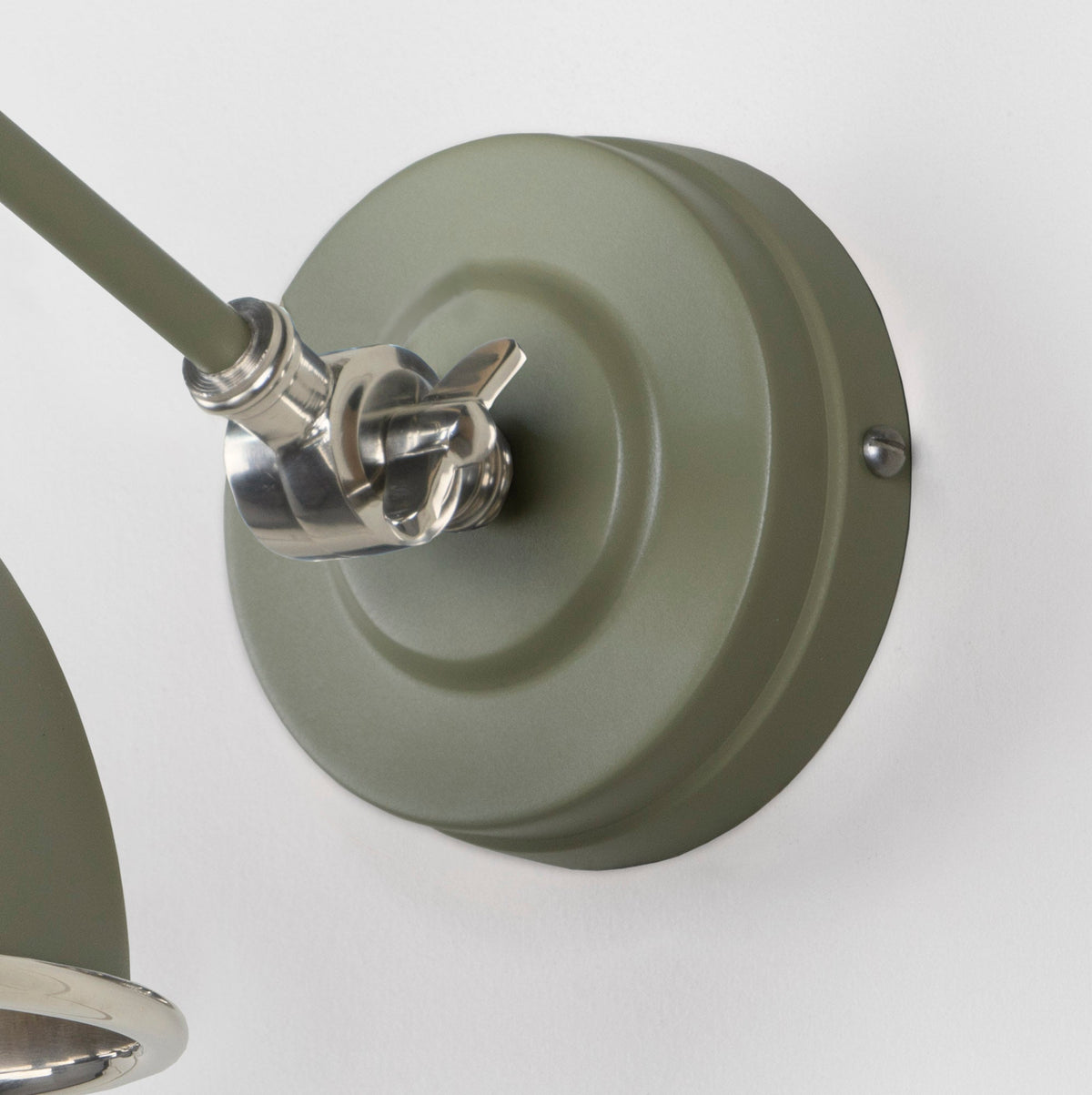 Hammered Nickel Brindley Wall Light by From The Anvil