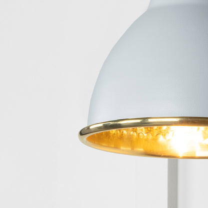 Hammered Brass Brindley Wall Light by From The Anvil