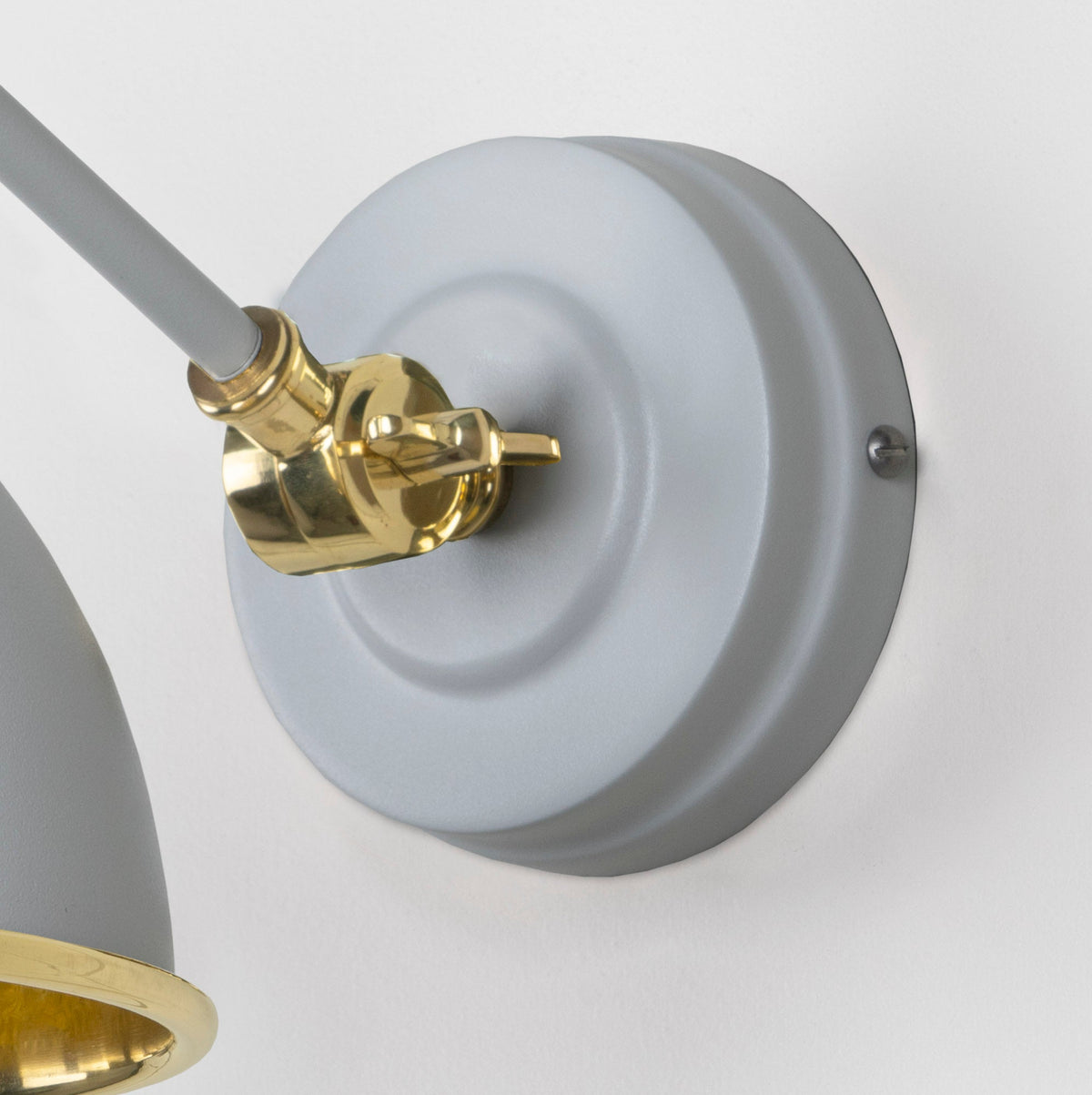 Hammered Brass Brindley Wall Light by From The Anvil
