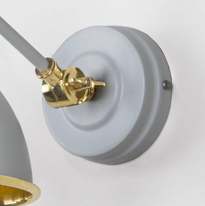 Hammered Brass Brindley Wall Light by From The Anvil