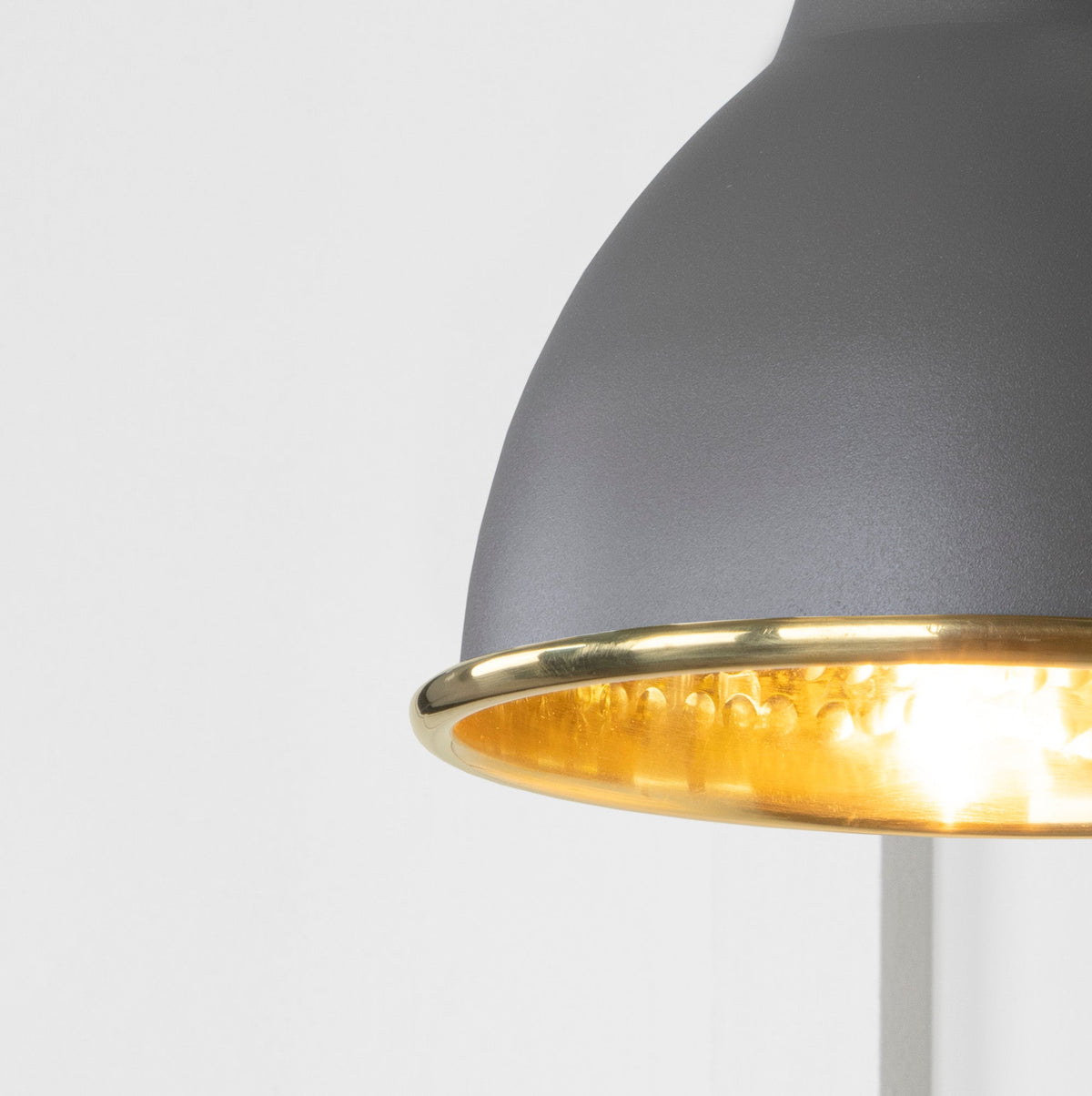 Hammered Brass Brindley Wall Light by From The Anvil