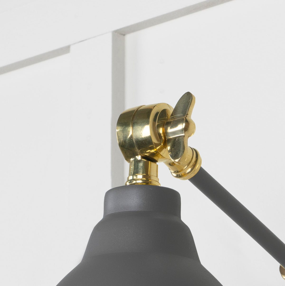 Hammered Brass Brindley Wall Light by From The Anvil